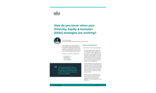 How do you know when your Diversity, Equity and Inclusion (DEandI) strategies are working?