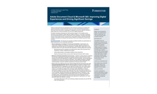 The Total Economic Impact of Adobe Document Cloud and Microsoft Spotlight