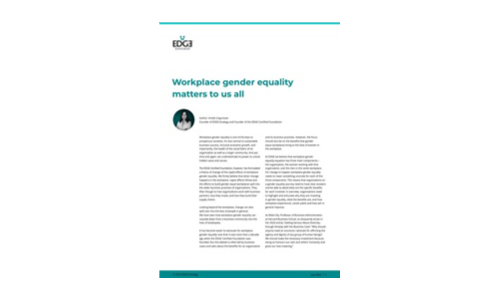 Workplace gender equality matters to us all